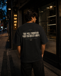 NOISELESS oversized t-shirt back view by TeeTadka