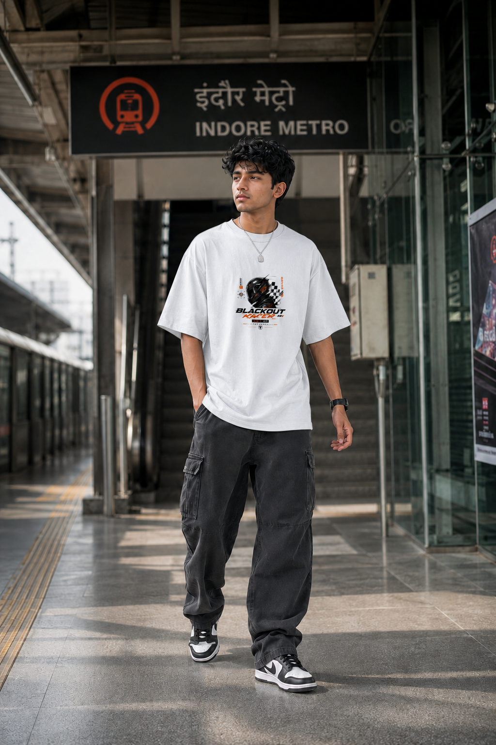 Blackout Racer Oversized T-Shirt