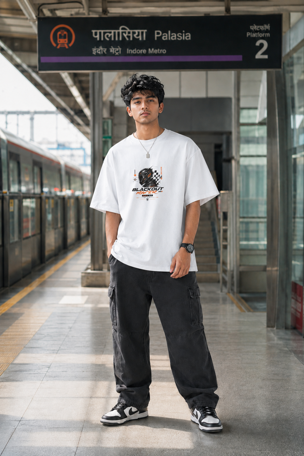 Blackout Racer Oversized T-Shirt