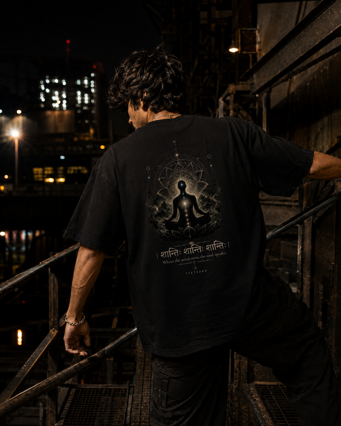 SHANTI MEDITATION Oversized Tee